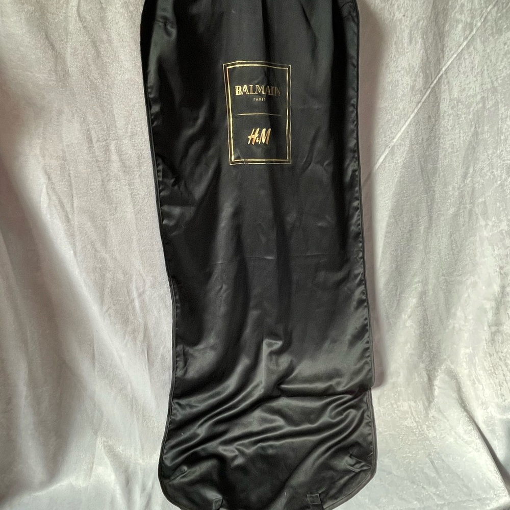 Balmain x H&M Black and Gold Garment Bag